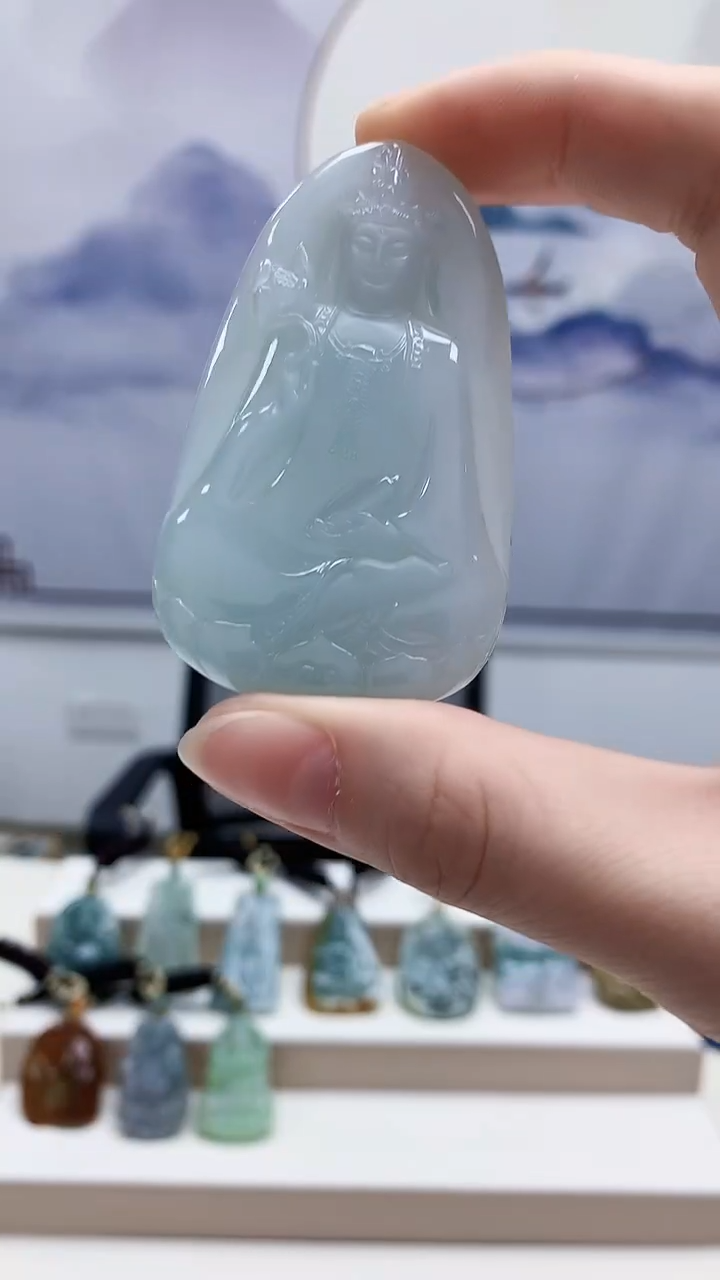 未镶嵌定制翡翠5028ry-毛货挂件56