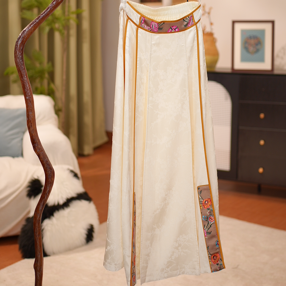 【贺贺专属】新中式百分百桑蚕丝气质显瘦国风半裙30326K