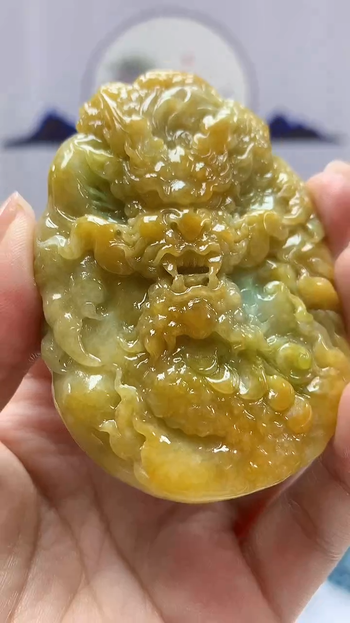 【闪购商品】定制翡翠未镶嵌5152ms-毛货161龙牌