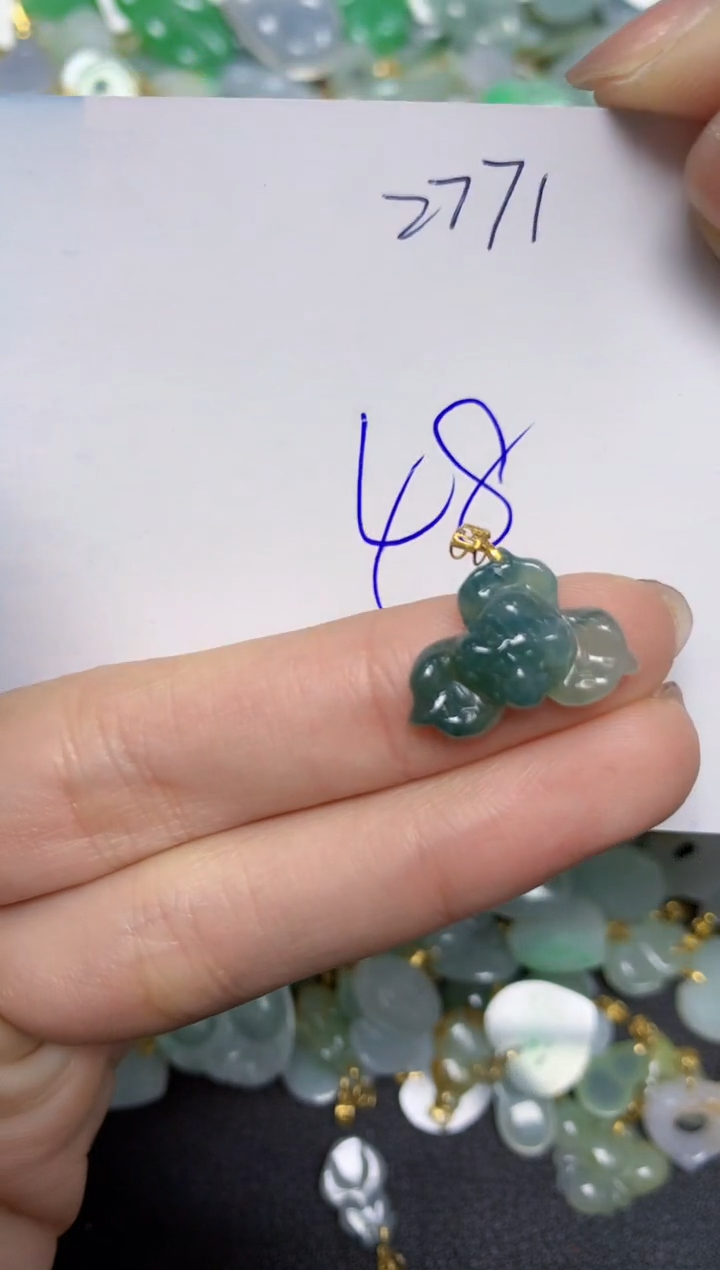 【闪购商品】翡翠颈饰18K金镶嵌 天然翡翠A货