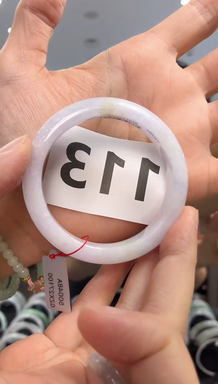 定制翡翠手镯未镶嵌56.7圈口-天然翡翠手镯-多样性发一113