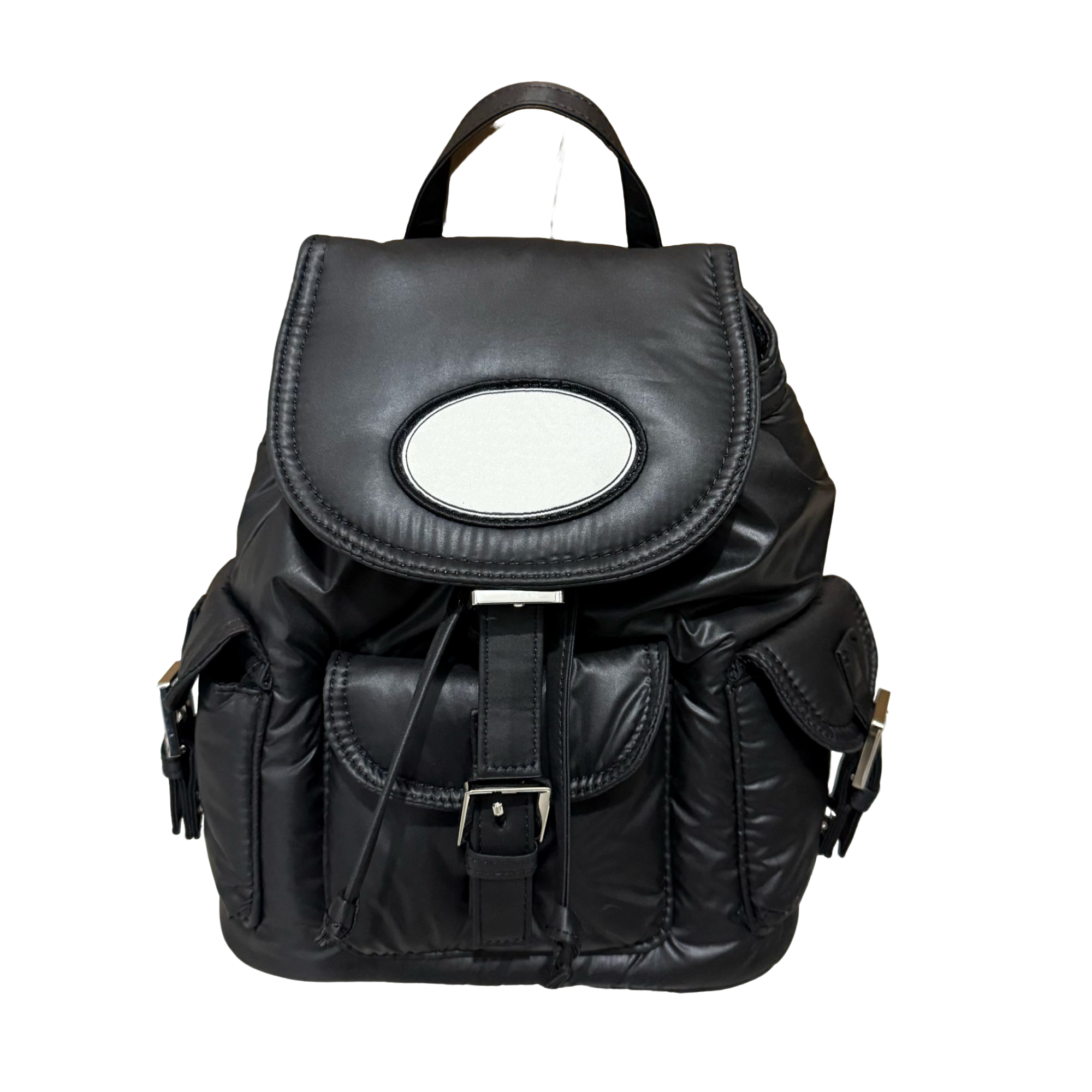 LY 多口袋翻盖抽绳双肩背包