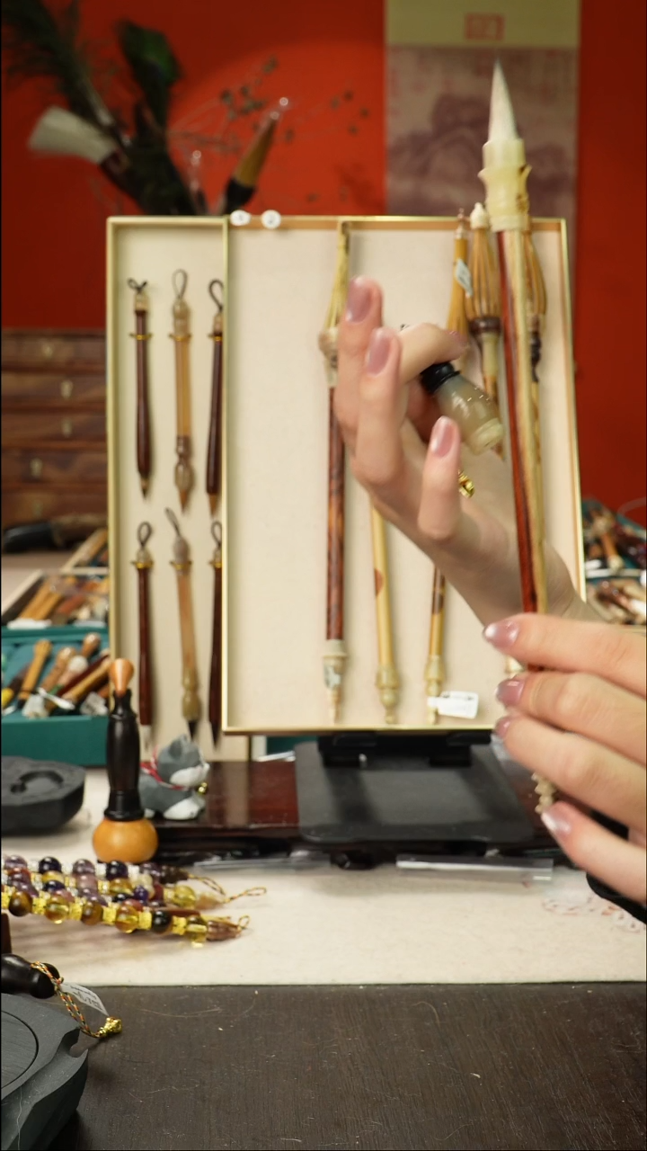 36号孤品高货毛笔链接 清水试笔 蘸墨不退