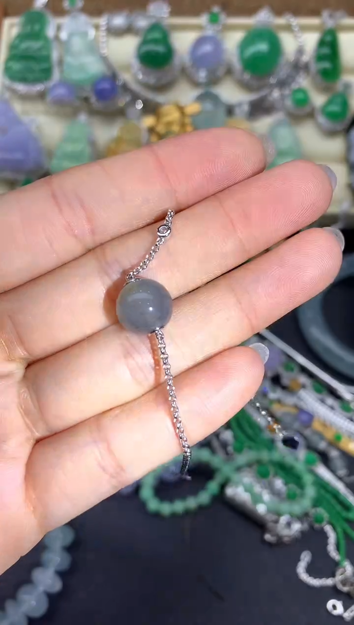 【闪购商品】翡翠手串18K金镶嵌351-中国好珍宝