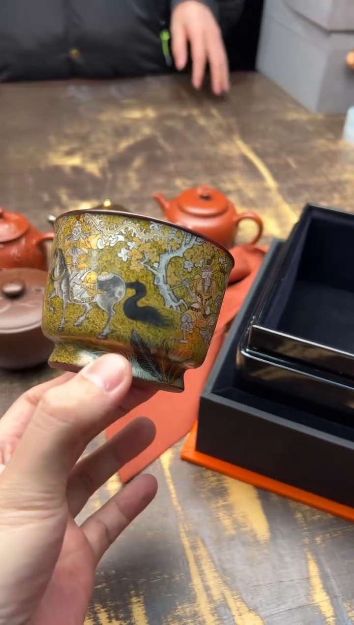 【闪购商品】/艺林堂誌&陈爱明 联名茶叶沫鬼谷子直口杯