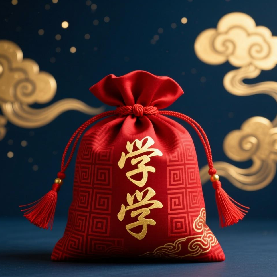 7号 金箔装饰手绘卡【文----学学】