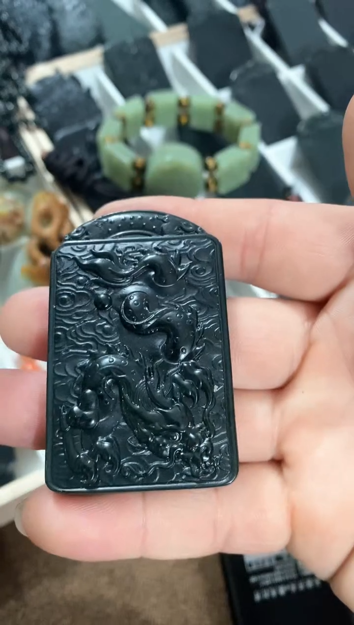 【闪购商品】和田玉吊坠(不含链)未镶嵌龙牌