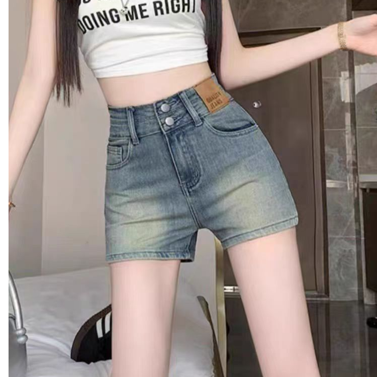 A01-A100夏季新款高腰显瘦薄款短,牛仔短裙短裤拍二发三