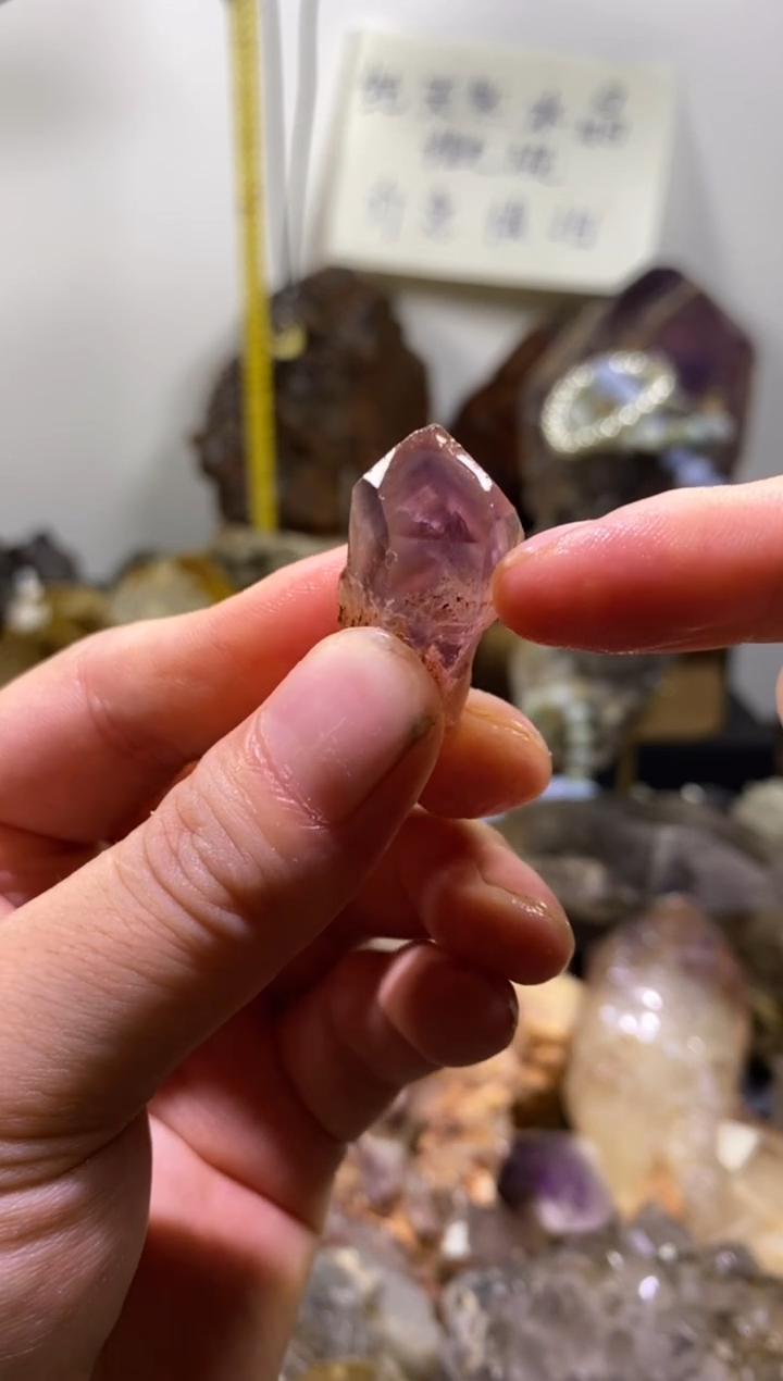 未镶嵌珠宝半成品水晶32号赞比亚千层紫隐山
