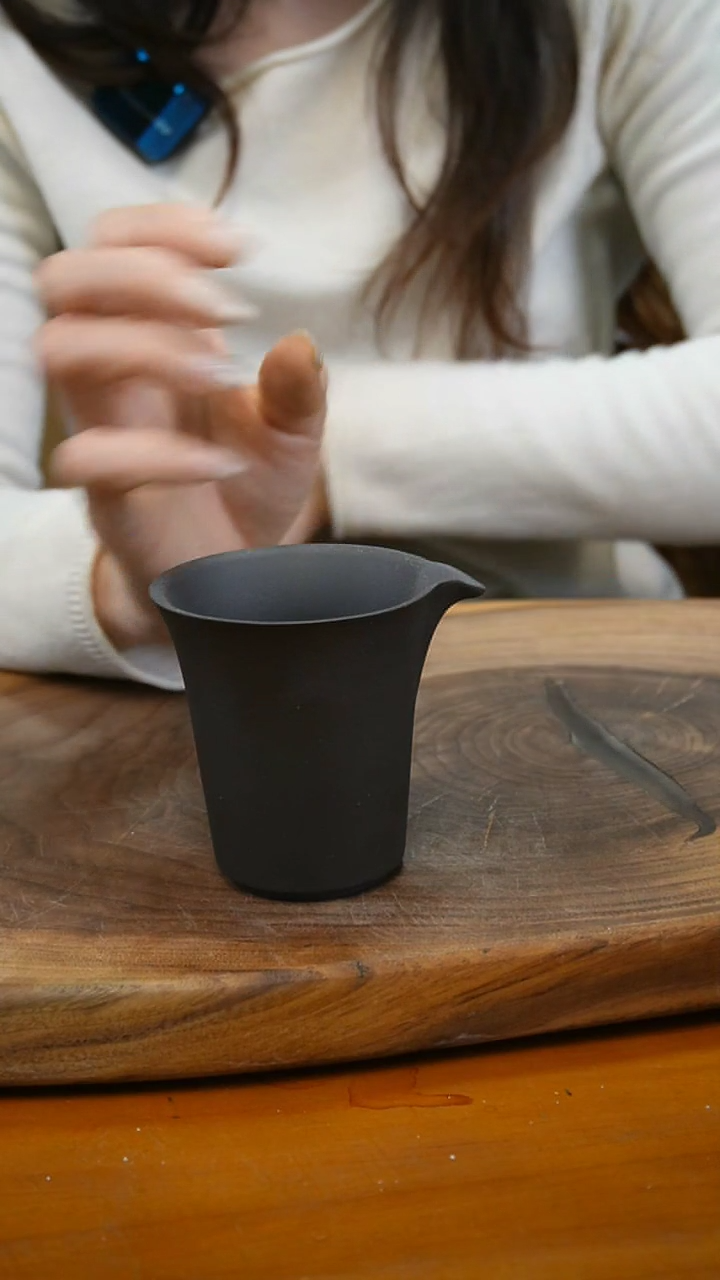 【闪购商品】黑金沙公道杯磨砂感老岩泥茶壶