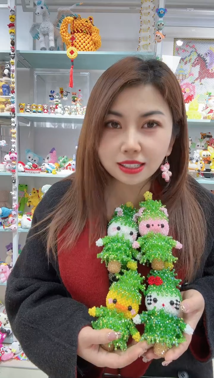 玻璃2508卡4水晶圣诞娃娃套装4个