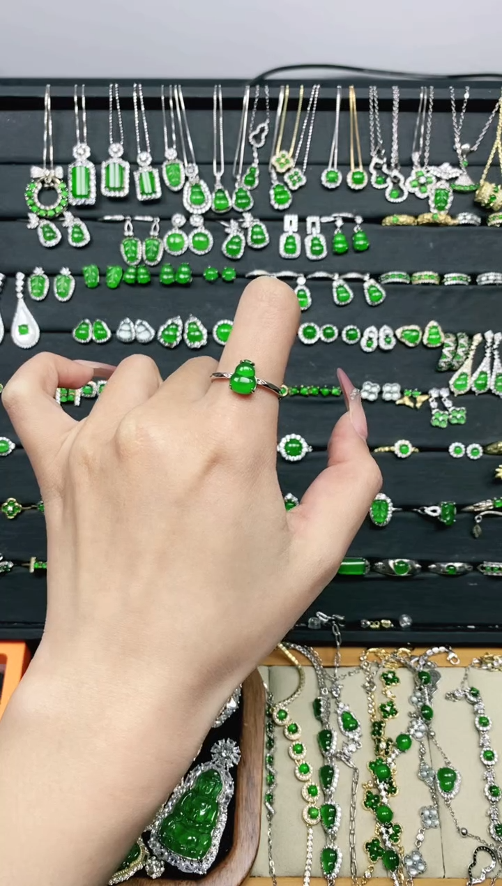 【闪购商品】翡翠戒指银S925镶嵌多样性