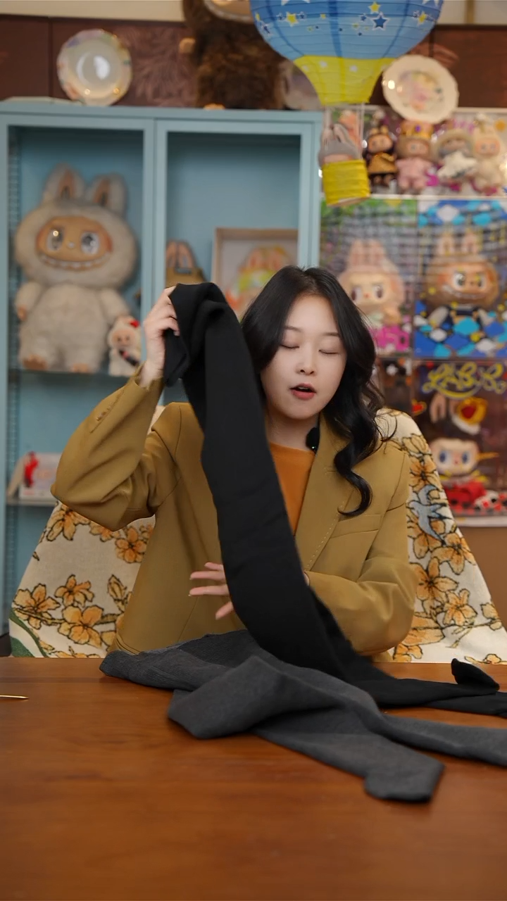 陶147-MissWiss打底裤女秋冬季加绒-黑色+灰色  