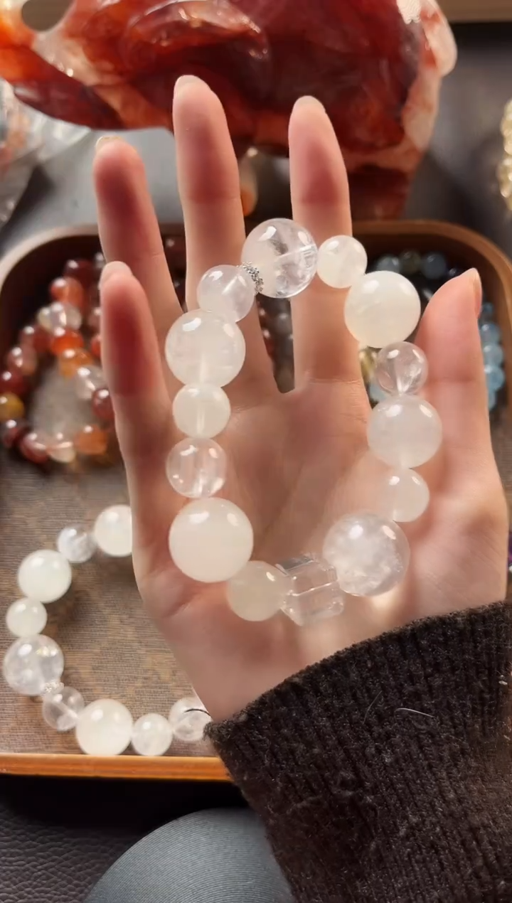 未镶嵌手链水晶1-17白幽灵设计款手链