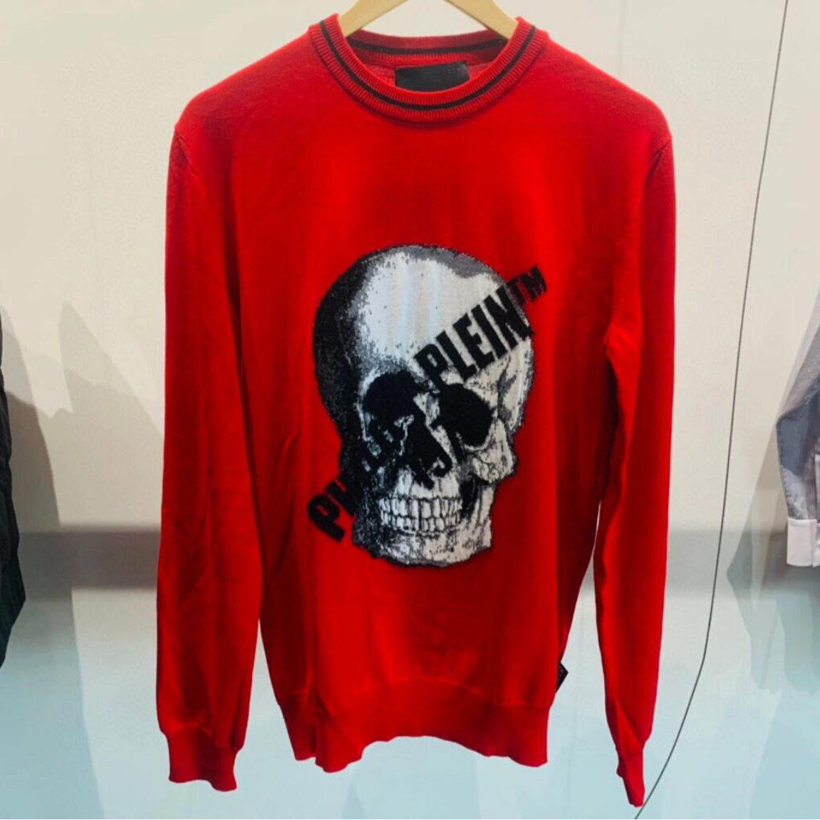 全新未使用  Philipp Plein PP/骷髅头圆领毛衣/XL码