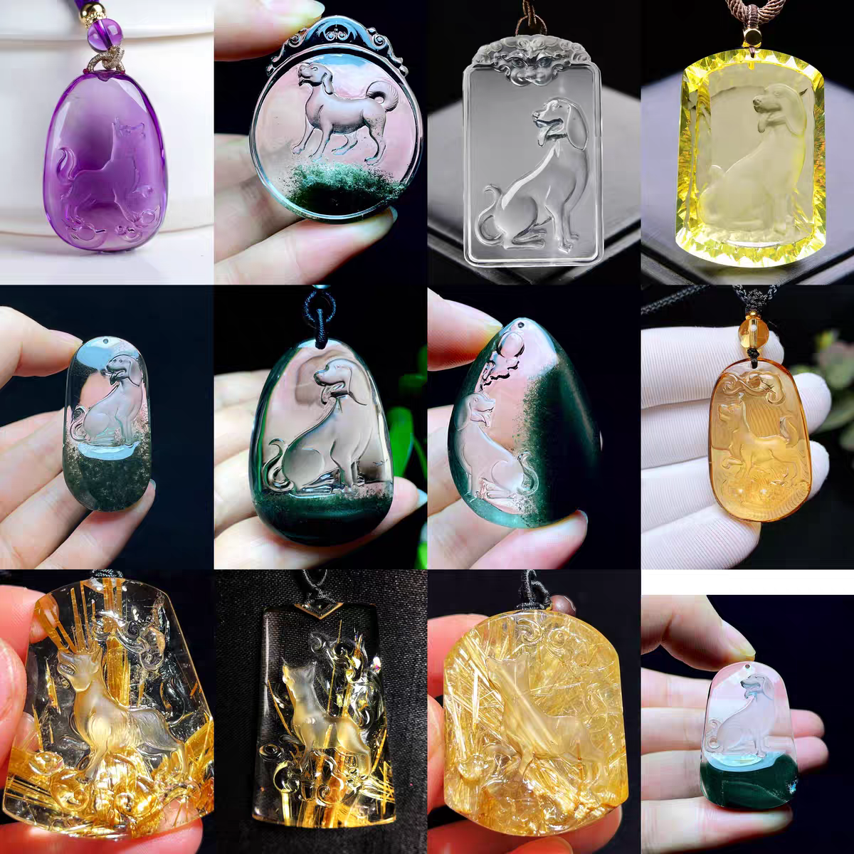 水晶手串项链紫水晶男士绿水晶手串超七水晶水晶手串天然白水晶