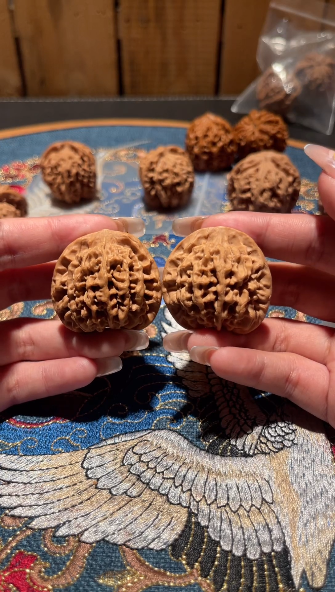 把件文玩核桃608 秦闷磕尖37.5