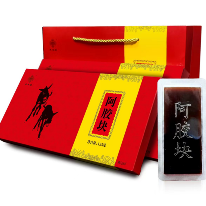 阿胶块中国红礼盒装