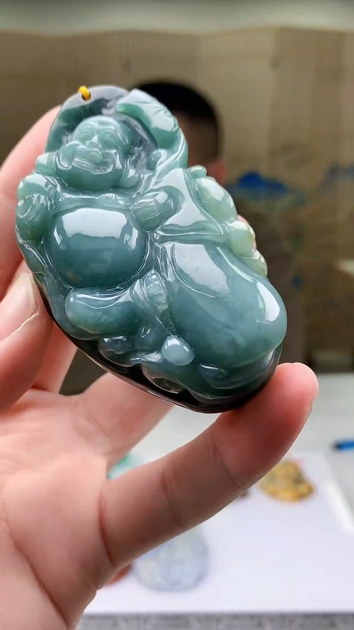 【闪购商品】定制翡翠未镶嵌4812bb-毛货挂件