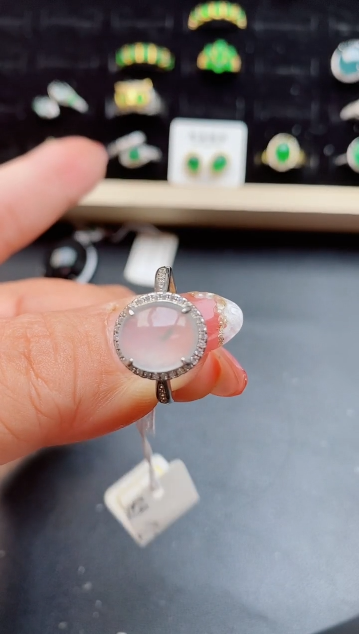 【闪购商品】翡翠戒指银S925镶嵌12121
