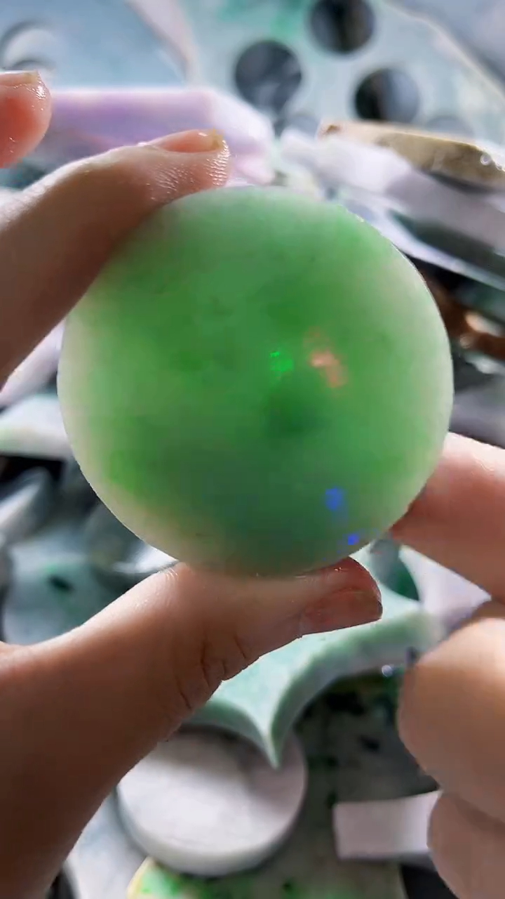 翡翠裸石缅甸翡翠A货文5650