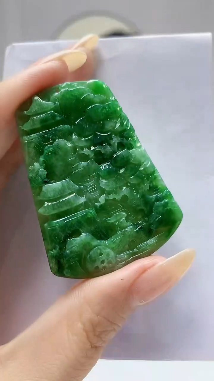 【闪购商品】定制翡翠未镶嵌0405DD-毛货挂件78