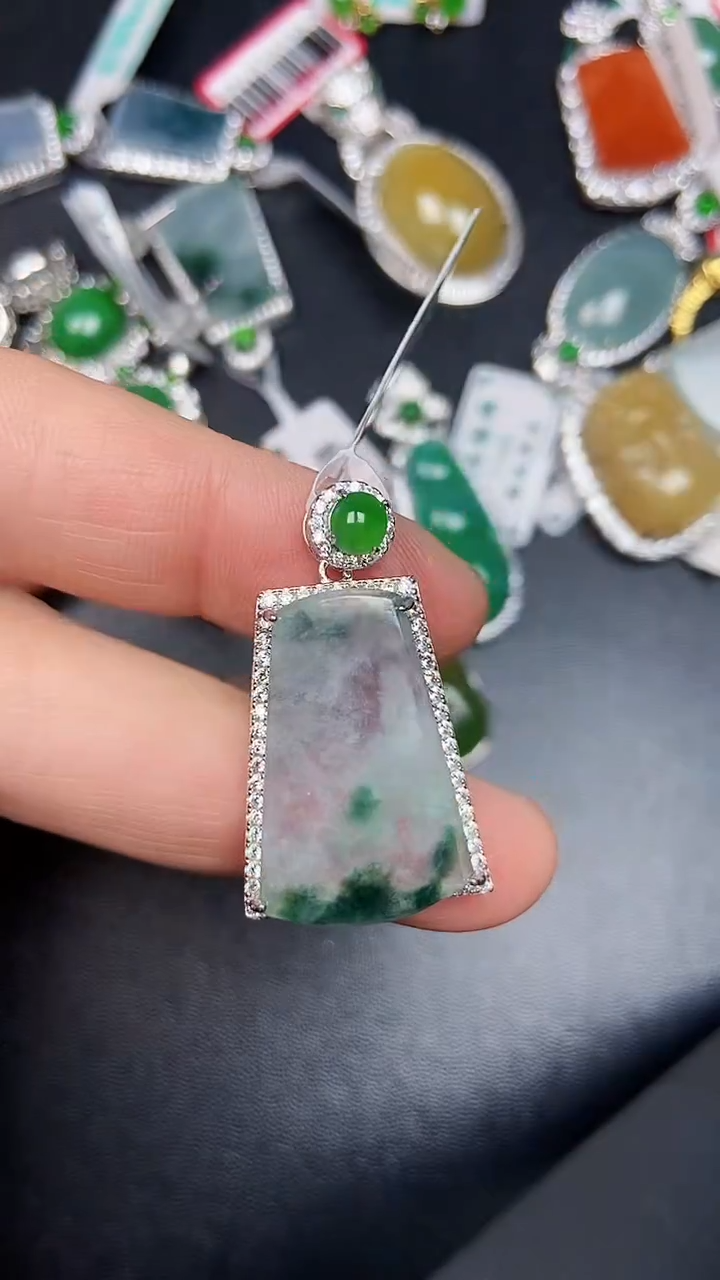 银S925镶嵌戒指翡翠2810