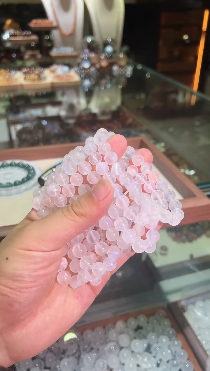 手链未镶嵌月光石9mm+蓝月光（多样性发一）