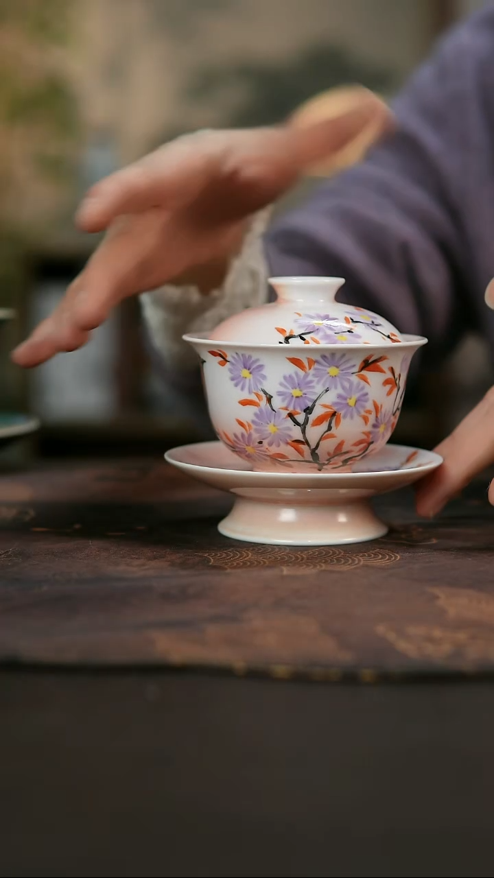 景德镇陶瓷杯碗柴烧多人