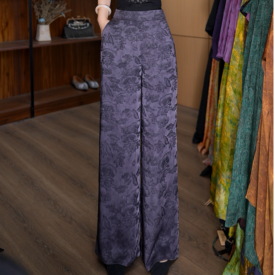 0317-33（暮山紫）新款女士休闲裤