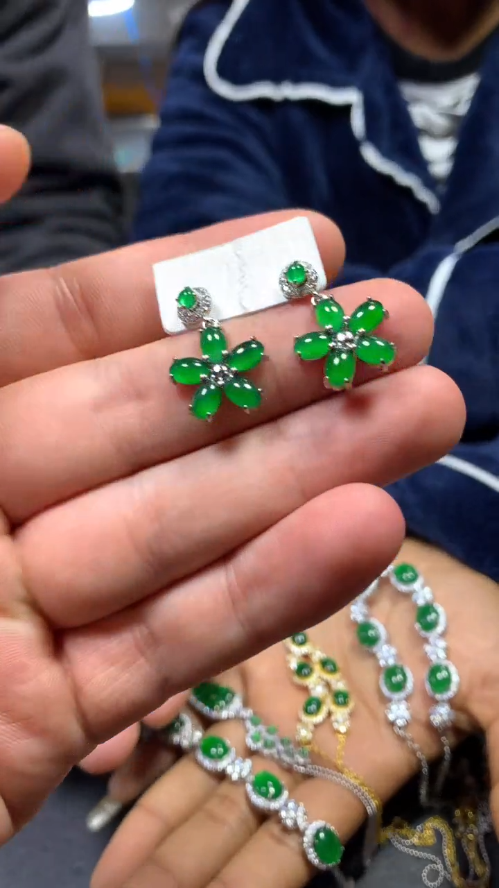 【闪购商品】翡翠耳饰未镶嵌0698921646/多样性发一