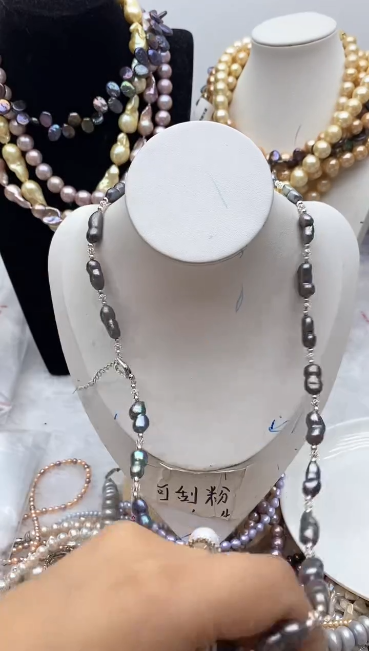 【闪购商品】淡水珍珠颈饰钛钢103