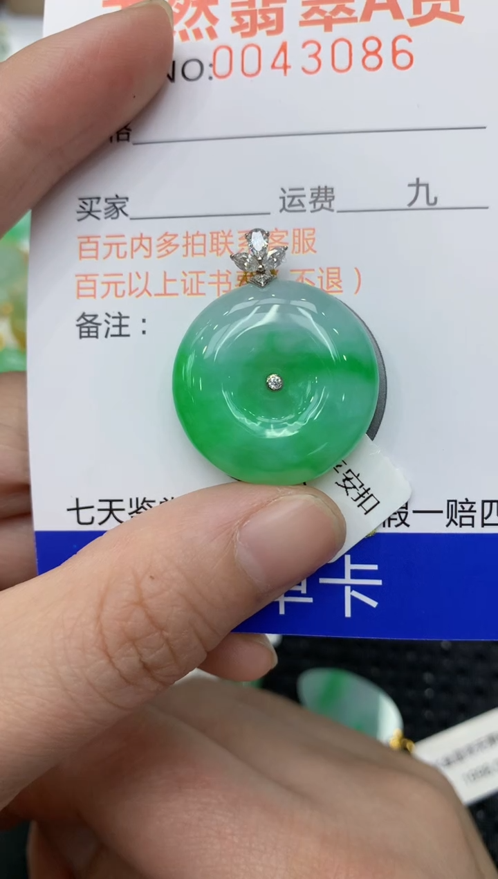 【闪购商品】翡翠颈饰18K金镶嵌11111111