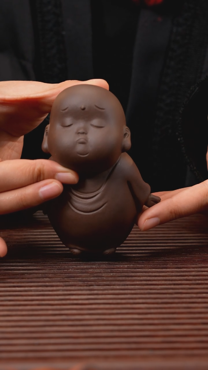 【闪购商品】紫砂茶宠紫泥 小和尚