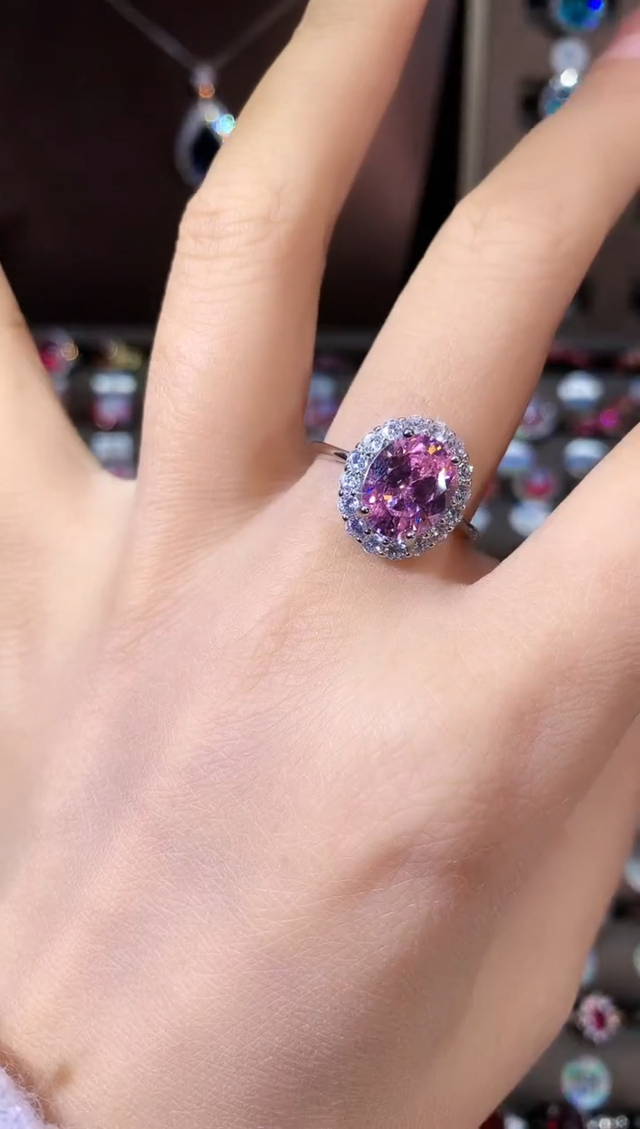 银S925镶嵌戒指碧玺810