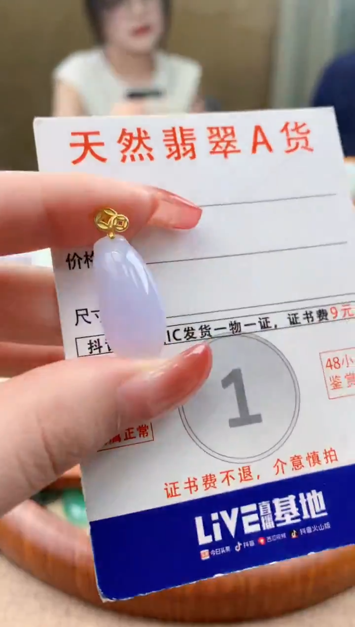颈饰未镶嵌翡翠天然A货翡翠挂件  