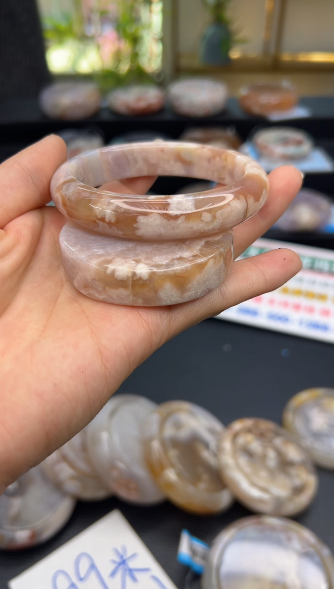 【闪购商品】石英质玉手镯未镶嵌A1305(56圈赠送镯心)