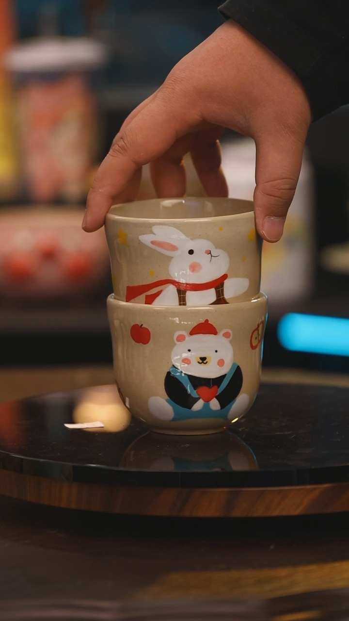 【闪购商品】摆件一套 景德镇设计师釉下彩绘陶瓷