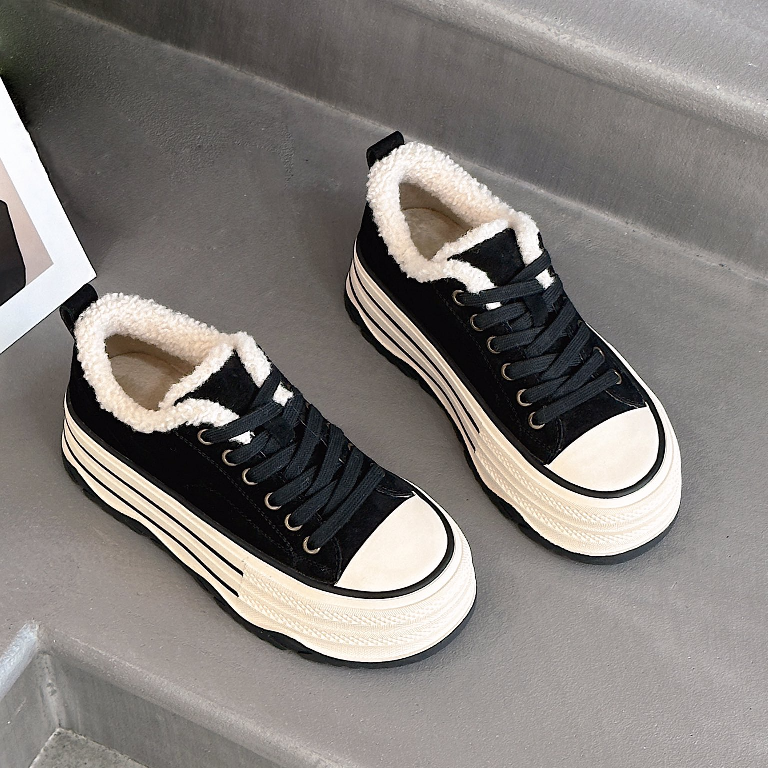 棉鞋清仓加绒保暖帆布鞋厚底增高休闲鞋24年新款时尚百搭舒8130