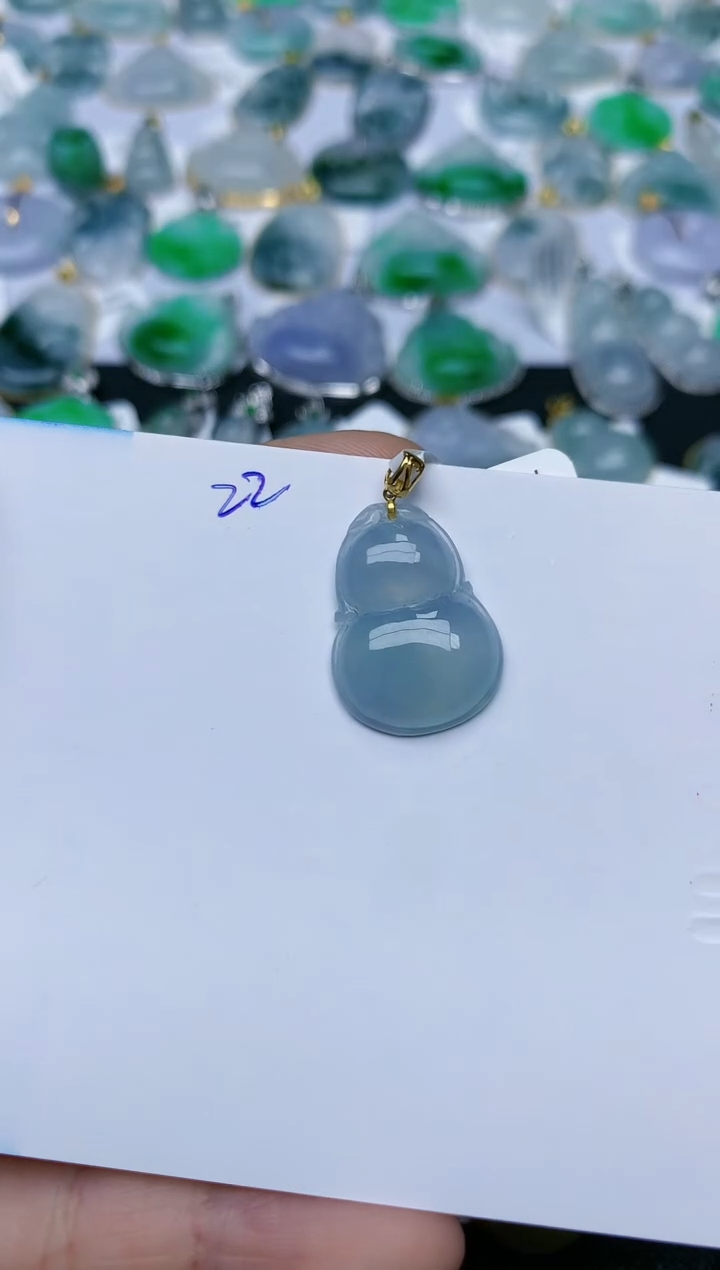 【闪购商品】翡翠颈饰18K金镶嵌天然翡翠A货    