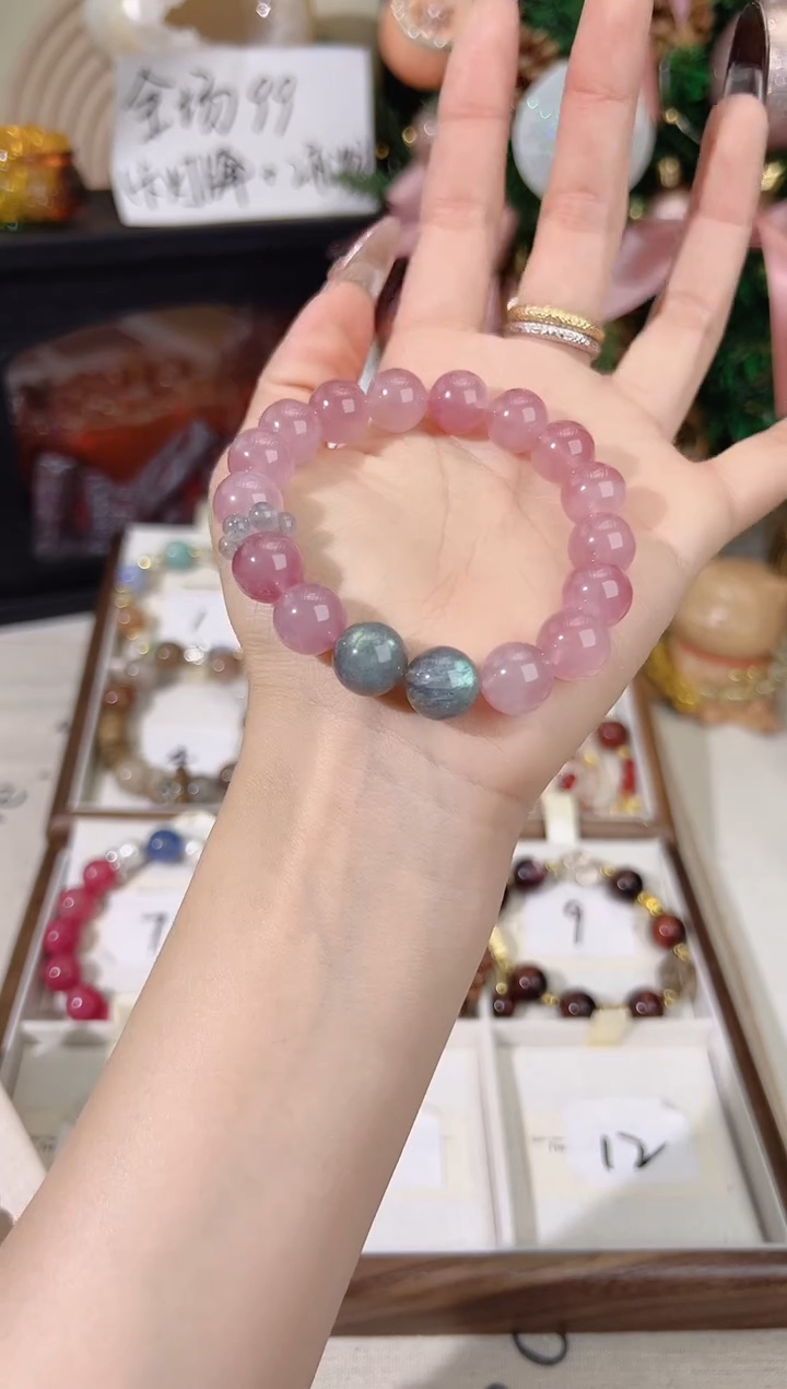 颈饰未镶嵌水晶紫马粉