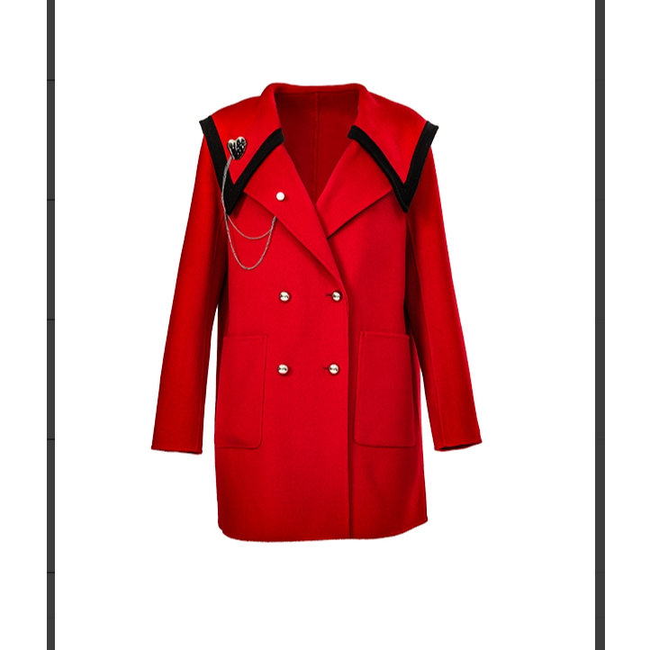 【商场同款】山羊绒8% 双面呢大衣外套8472380658
