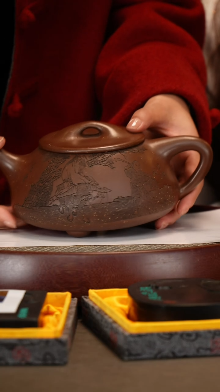 【闪购商品】紫砂茶壶【李霓】紫玉金砂景舟石瓢