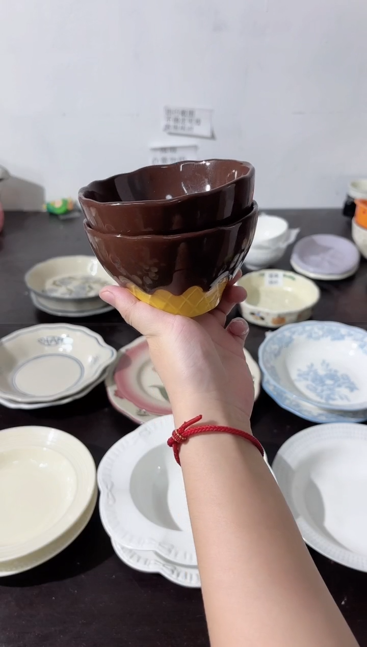 陶直播微瑕黑巧冰淇淋碗*2