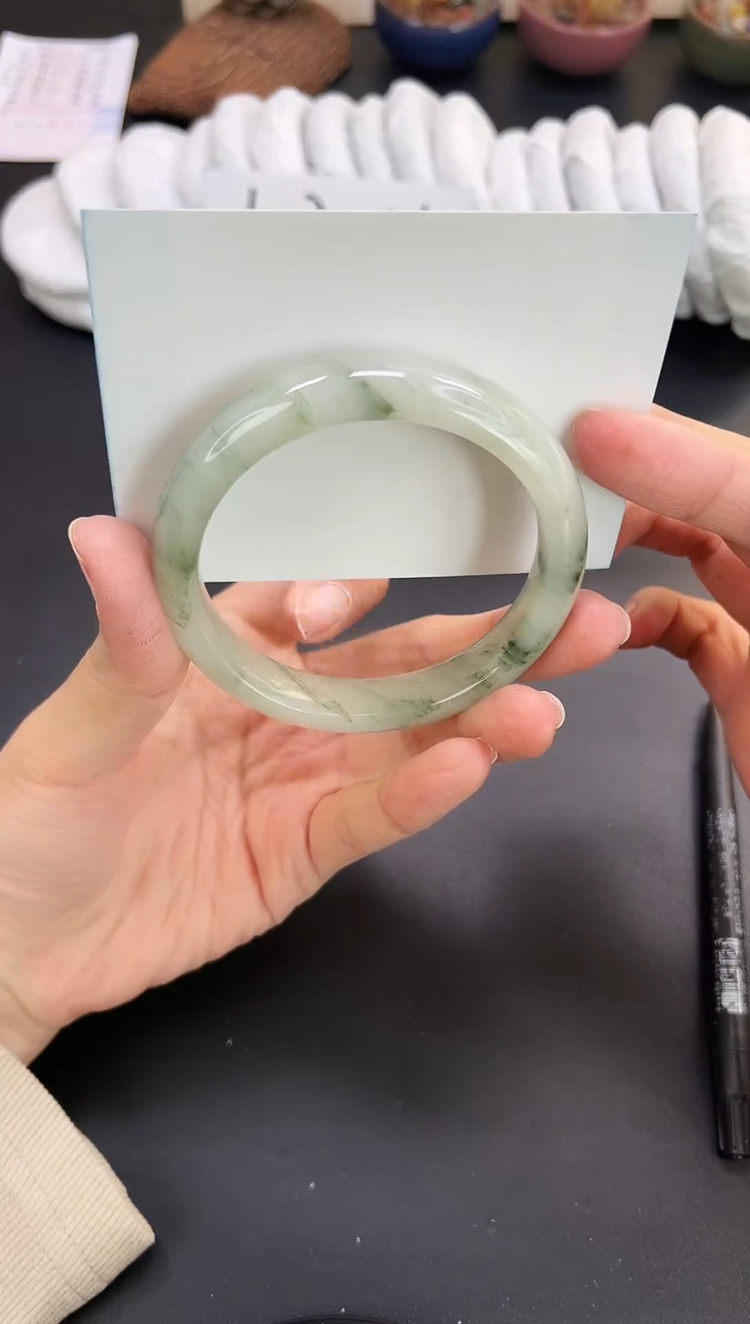 未镶嵌手镯石英质玉A214-60`61