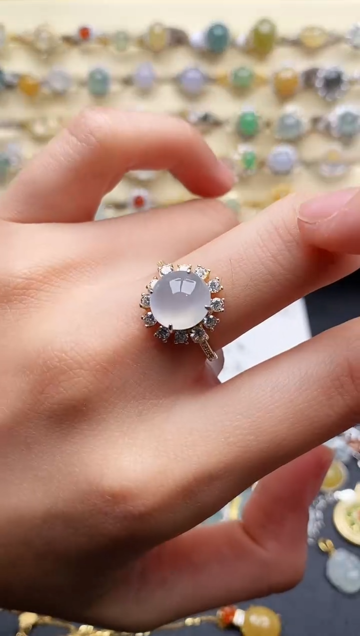 翡翠戒指未镶嵌666666+6