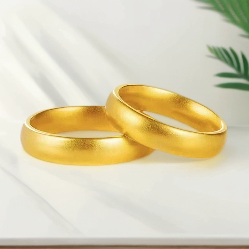 合金戒指 8mm泥鳅背闭口戒经典百搭素圈