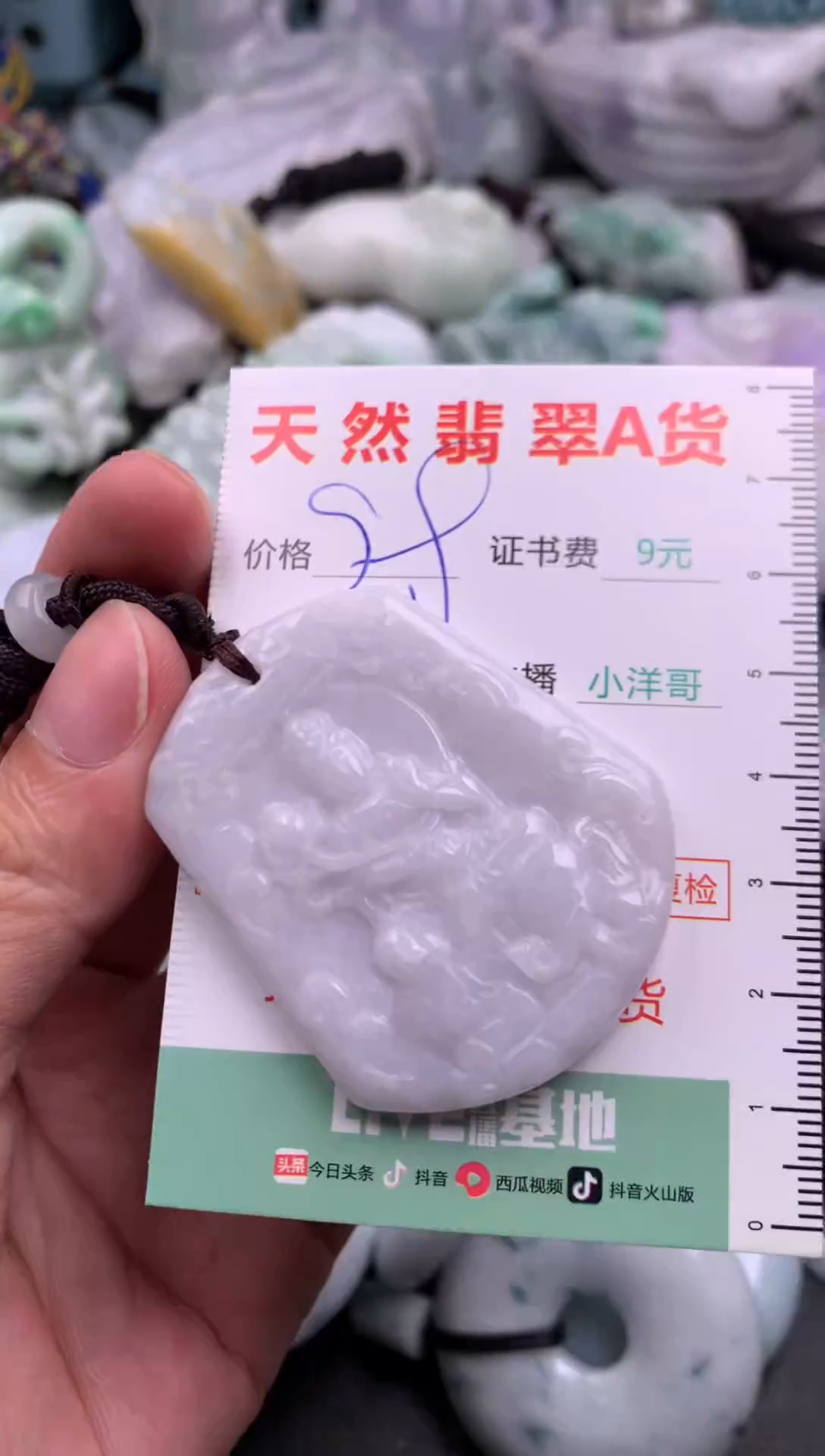翡翠未镶嵌吊坠(不含链)1