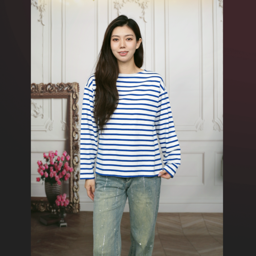 95新 Celine/思琳 麦殿/白条纹XS码/251023HTT9Y10