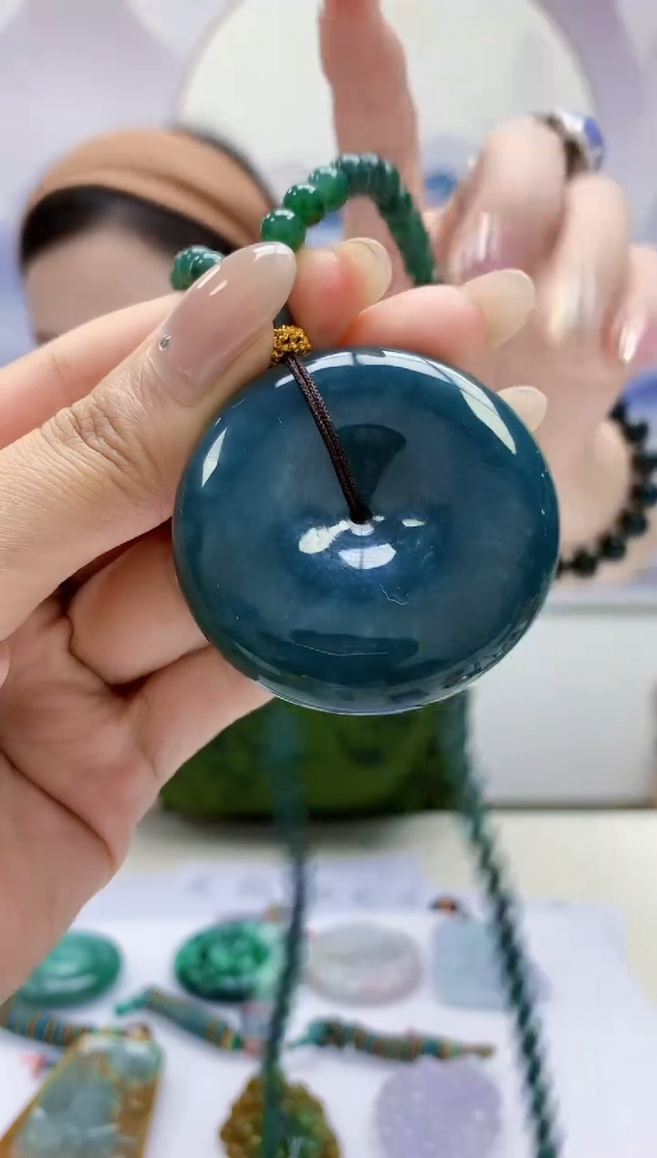 定制翡翠未镶嵌4852MM-毛货挂件62赠珠链